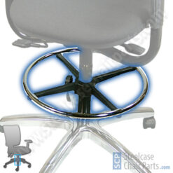 20" Chrome Office Chair Foot Ring