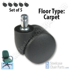 Soft Floor Casters for Steelcase Sensor Chair - www.steelcasechairparts.com